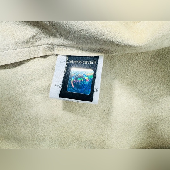 Roberto Cavalli Embroidered Jacket Vintage 2004 3/4 Bell Sleeves Cream GUC - Picture 12 of 13